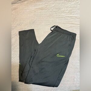 Nike Black Sweatpants with Neon Green Logo
